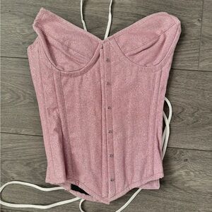 Elegant Pink Corset Top